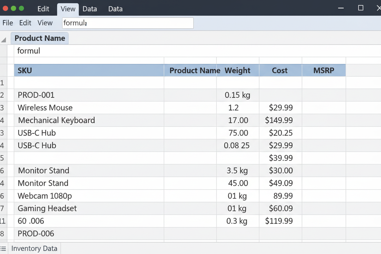 Product Feed File Full List of Our Products including Complete Title, Description, Image URLs and Product Shipping Weights
